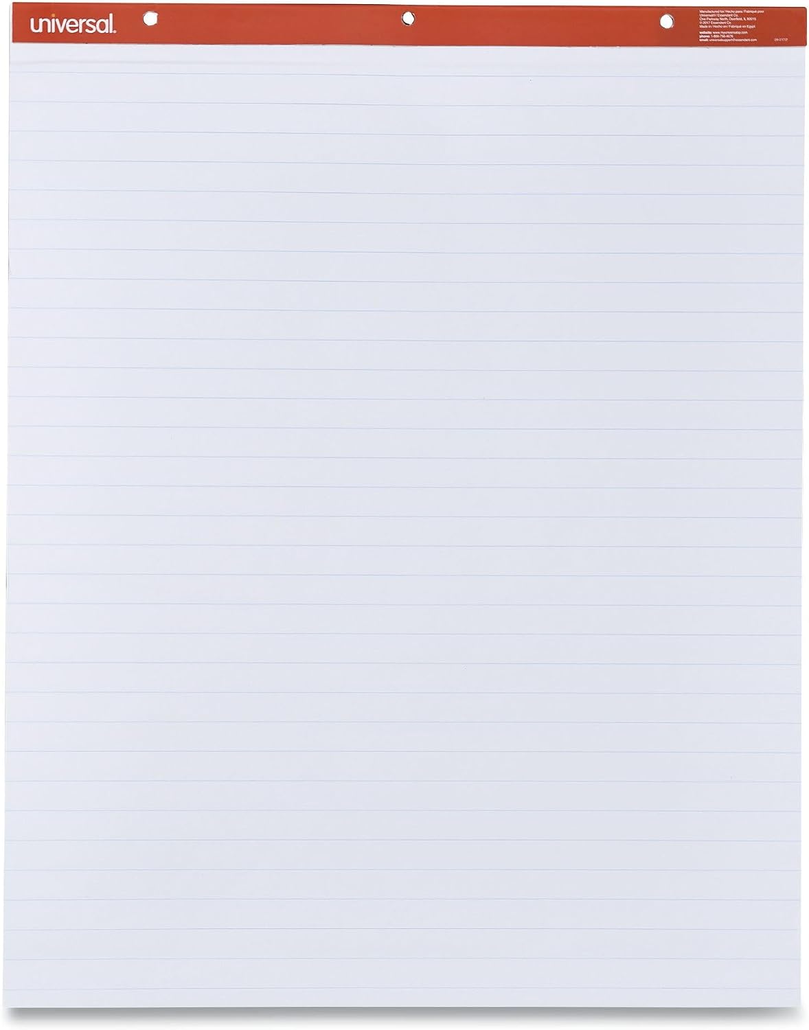Universal 35601 Recycled Easel Pads, Faint Rule, 27 x 34, White, 50 Sheet (Case of 2)