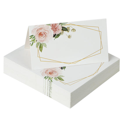 Uniclife 60 Pcs Floral Place Cards for Wedding Buffet Tables