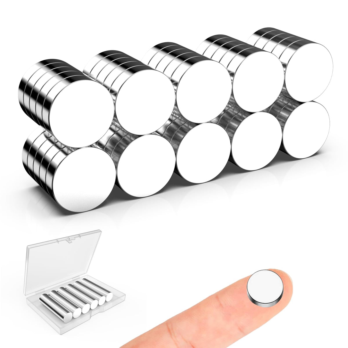 Magnets, 8 Different Sizes Small Round Magnetic 600 Pack