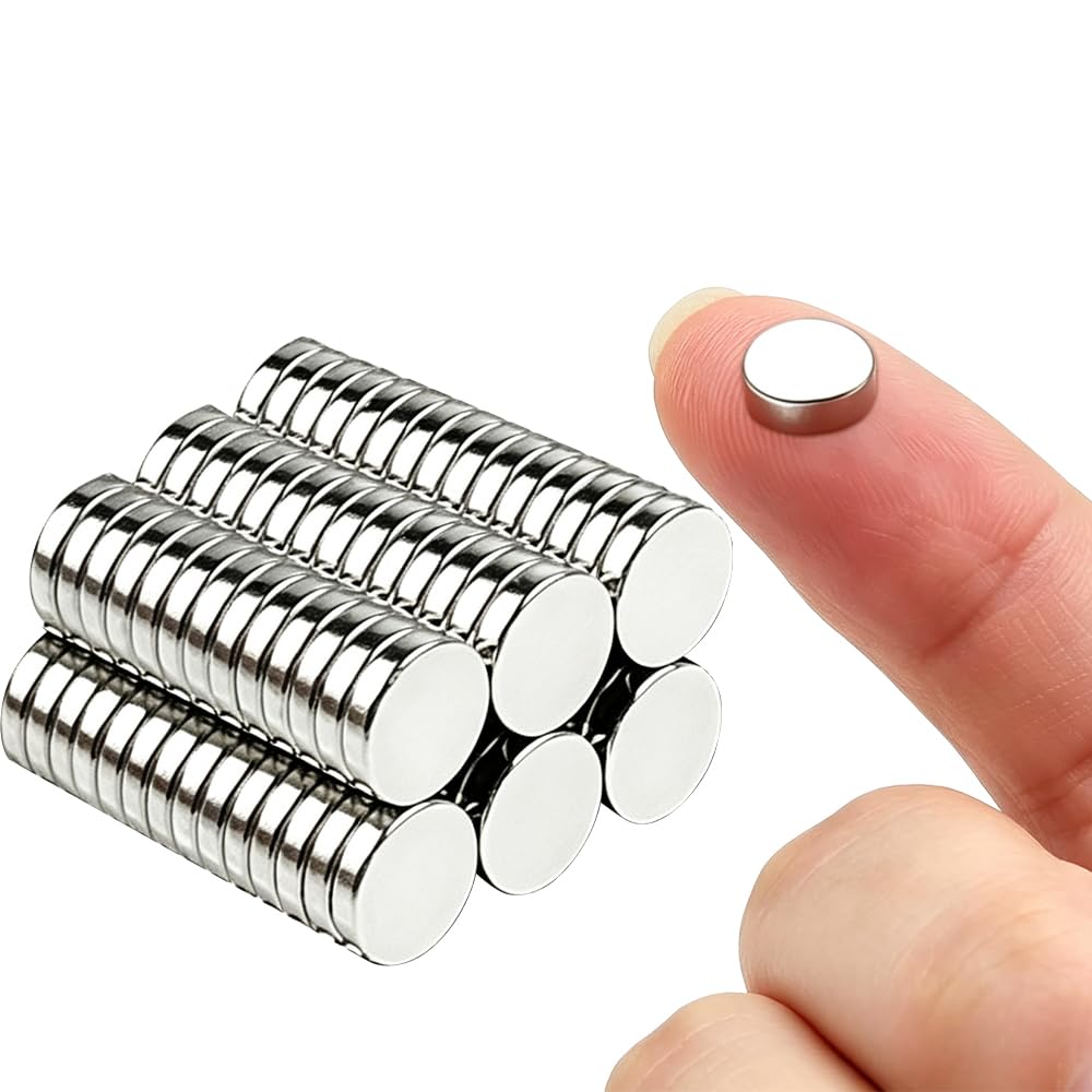 60pcs Small Magnets,Round for Refrigerator, Cylinder, Fridge, Office, Whiteboard, Durable Little Miniature Tiny Mini for Crafts