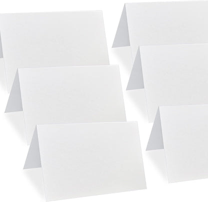 Place Cards White Blank Pack of 100. Premium Tent Name Place Cards for Table Setting Size 2.5x3.75 inches - Perfect for Weddings, Banquets Dinner Parties and any other Events
