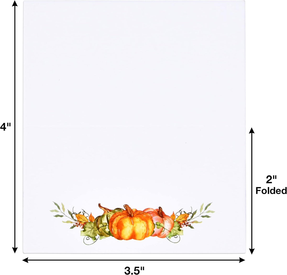 100 Pack Fall Pumpkin Place Cards Thanksgiving Table Name Cards