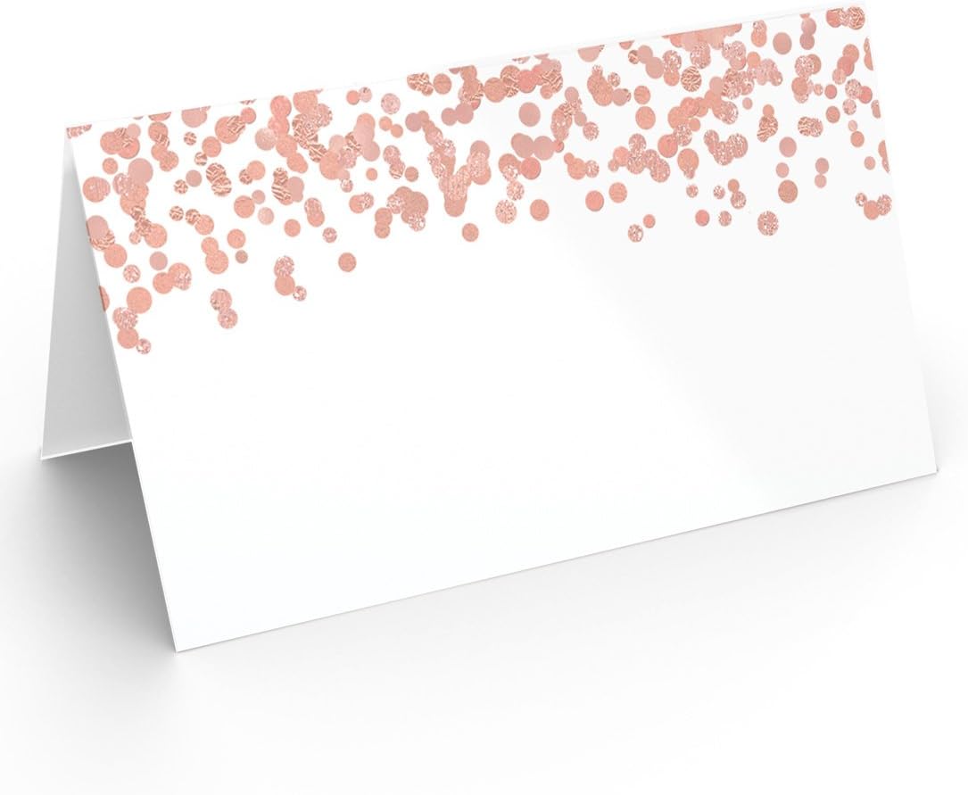 Printed Party Table Place Cards for All Occasions and Events, Set of 25 (Elegant Branch)