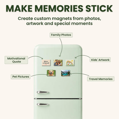 20PCS DIY Rectangle Fridge Magnet Kit,Clear Acrylic Magnets Kit