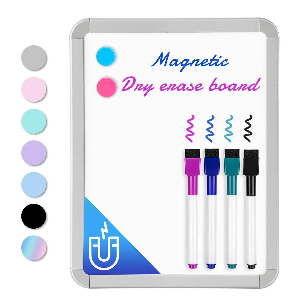 VUSIGN Magnetic Dry Erase Board, 8.5 x 11 Inches White Board, Pink