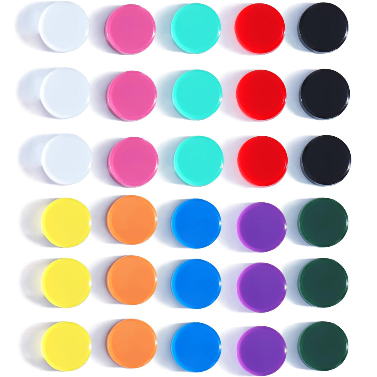 Fridge Magnets, 20PCS 10 Colors Mini Round Heavy Duty for Whiteboard