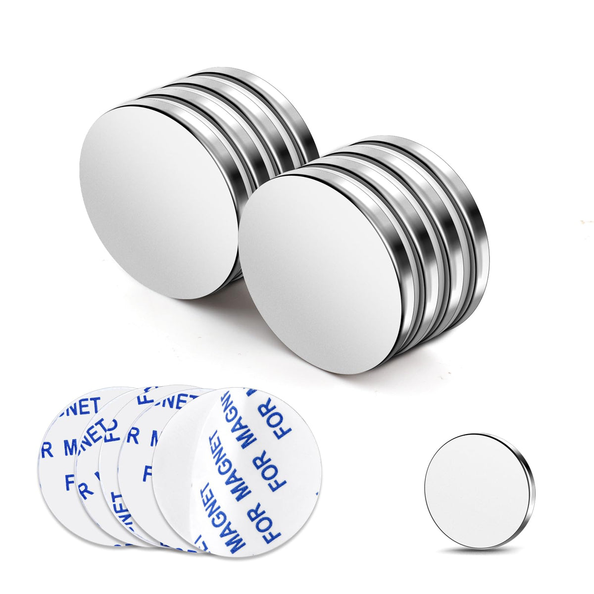 TRYMAG Strong Magnets Neodymium Rare Earth Magnet, 20x3mm, 12 Pack