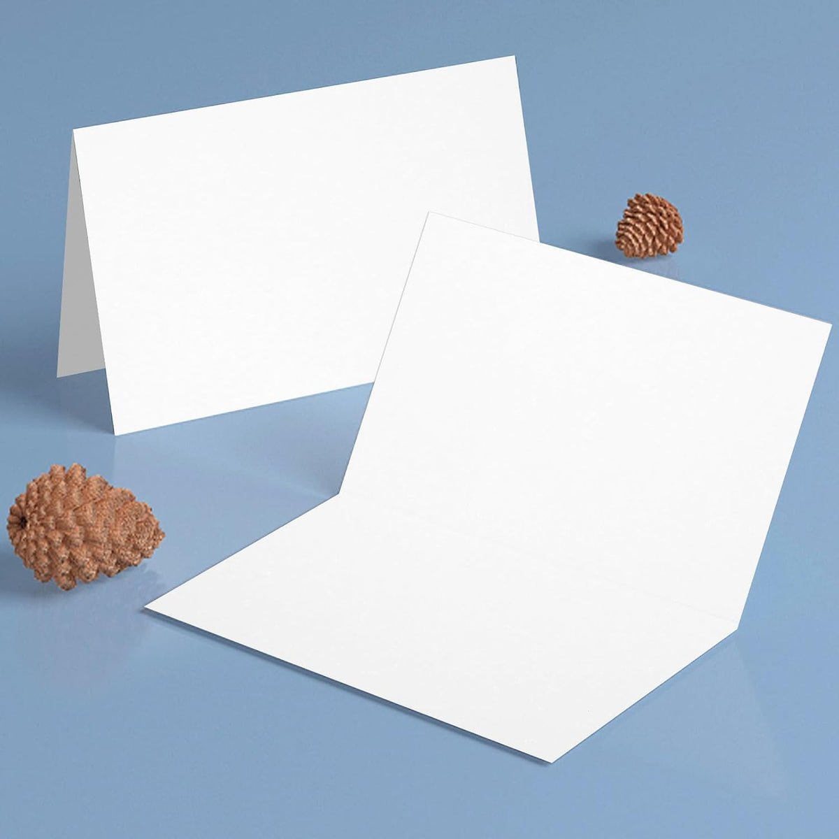 50 Pcs White 4" x 6" Folded Place Card Blank Note Tent Card 110lb/300gsm