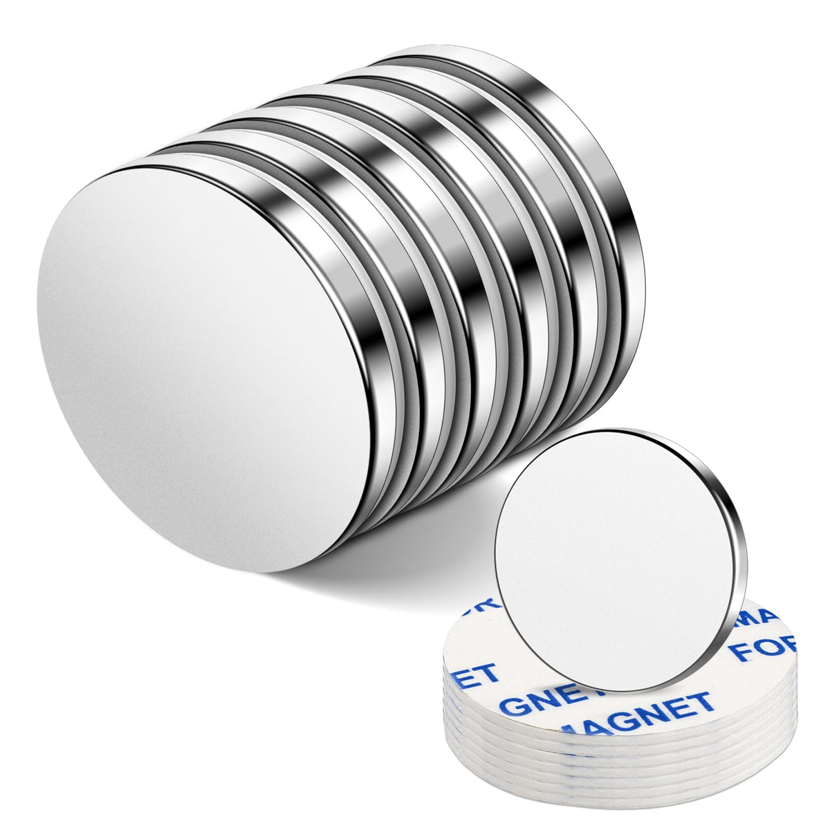 TRYMAG Strong Magnets Neodymium Rare Earth Magnet, 20x3mm, 12 Pack