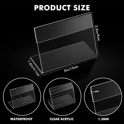 Teling 12 Pcs 3.5 x 5 Acrylic Picture Frame Sign Holder Stand Clear