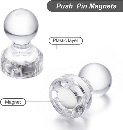 66PCS Magnetic Push Pin Magnet, Fridge Magnet Magnetic Thumb Tacks for Kitchen, Refrigerator, Office, School, Whiteboard.Magnets for Whiteboard