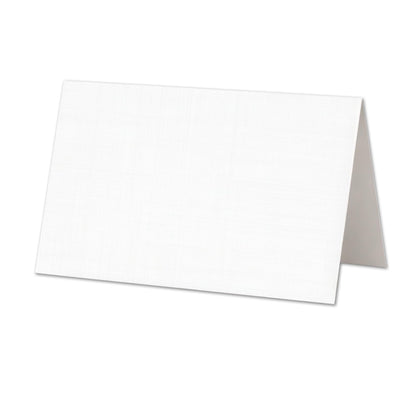 96 Pack Mini Place Cards 3.5” x 2” – Folded Table Tent Cards, 80lb Cover – Blank Printable Name Cards for Weddings, Parties, Events & Food Labels (Black)