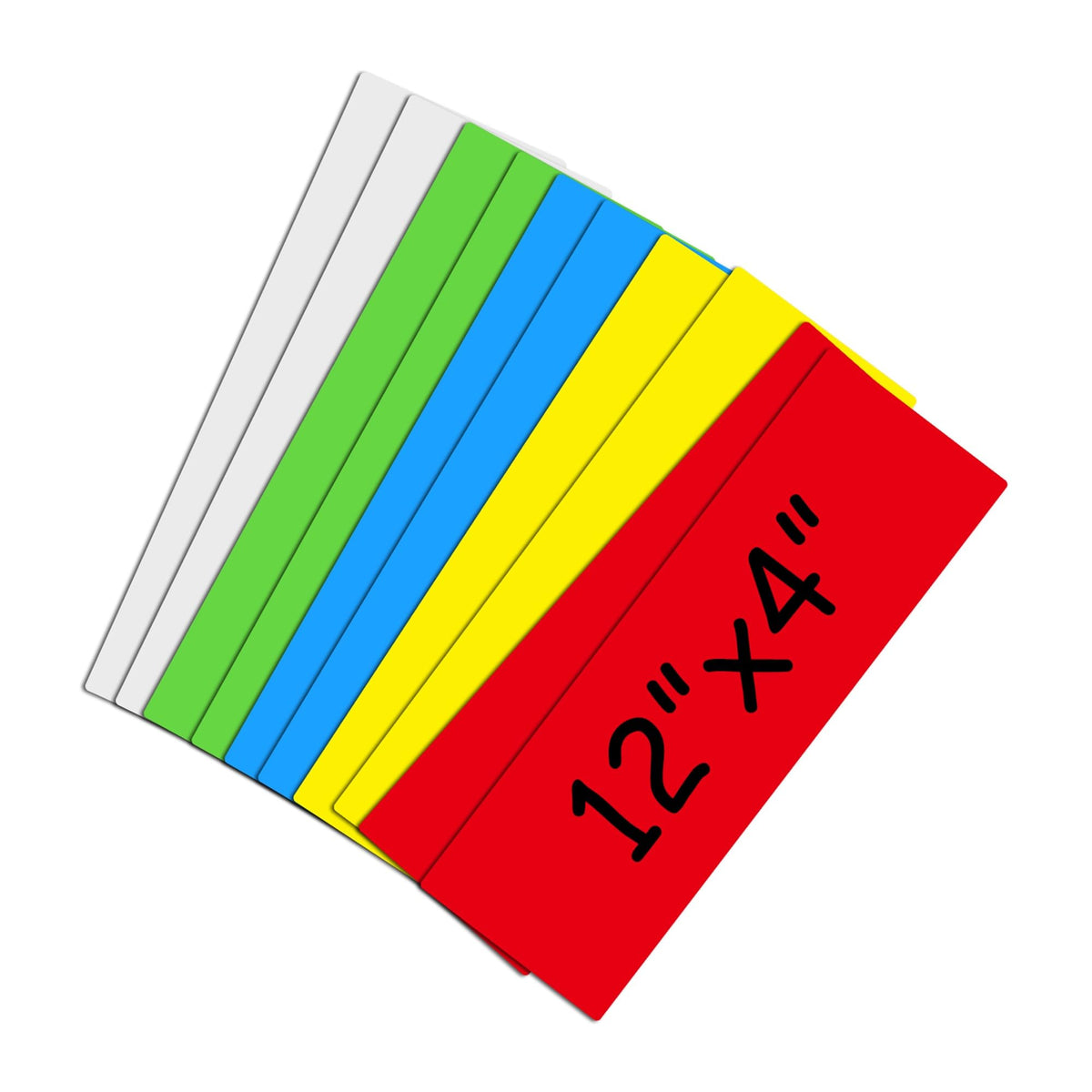 Dry Erase Magnetic Labels 4x2 Inch White, Reusable Magnetic Dry Erase Labels for Classroom Office Whiteboards，Pack of 40