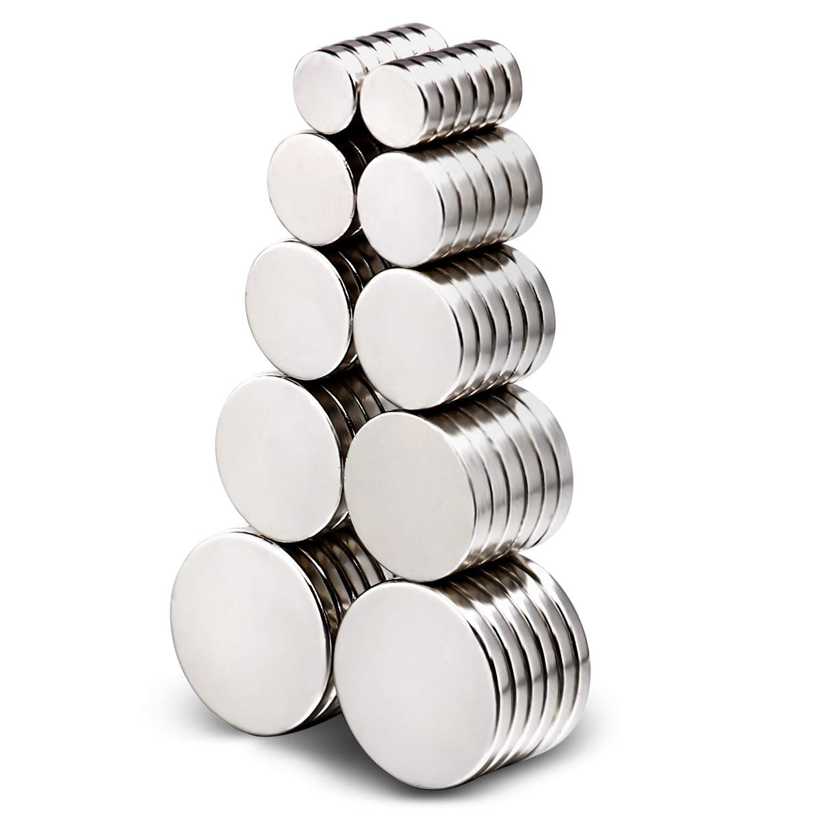 DIYMAG Small Rare Earth Magnets, 40 Pack, 5 Sizes - Neodymium Magnets for Refrigerator, DIY, Crafts, Kitchen & Office