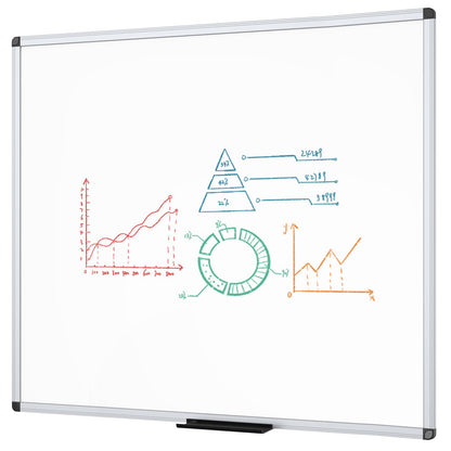 VIZ-PRO Magnetic Dry Erase Whiteboard, 48 x 36 Inches, Foldable