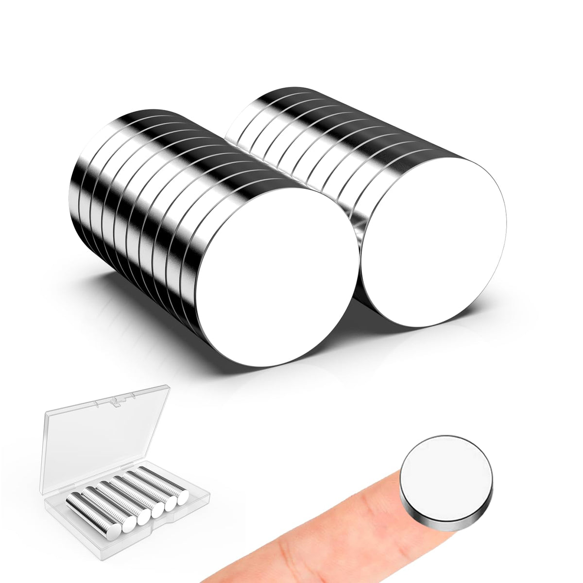 Magnets, 8 Different Sizes Small Round Magnetic 600 Pack