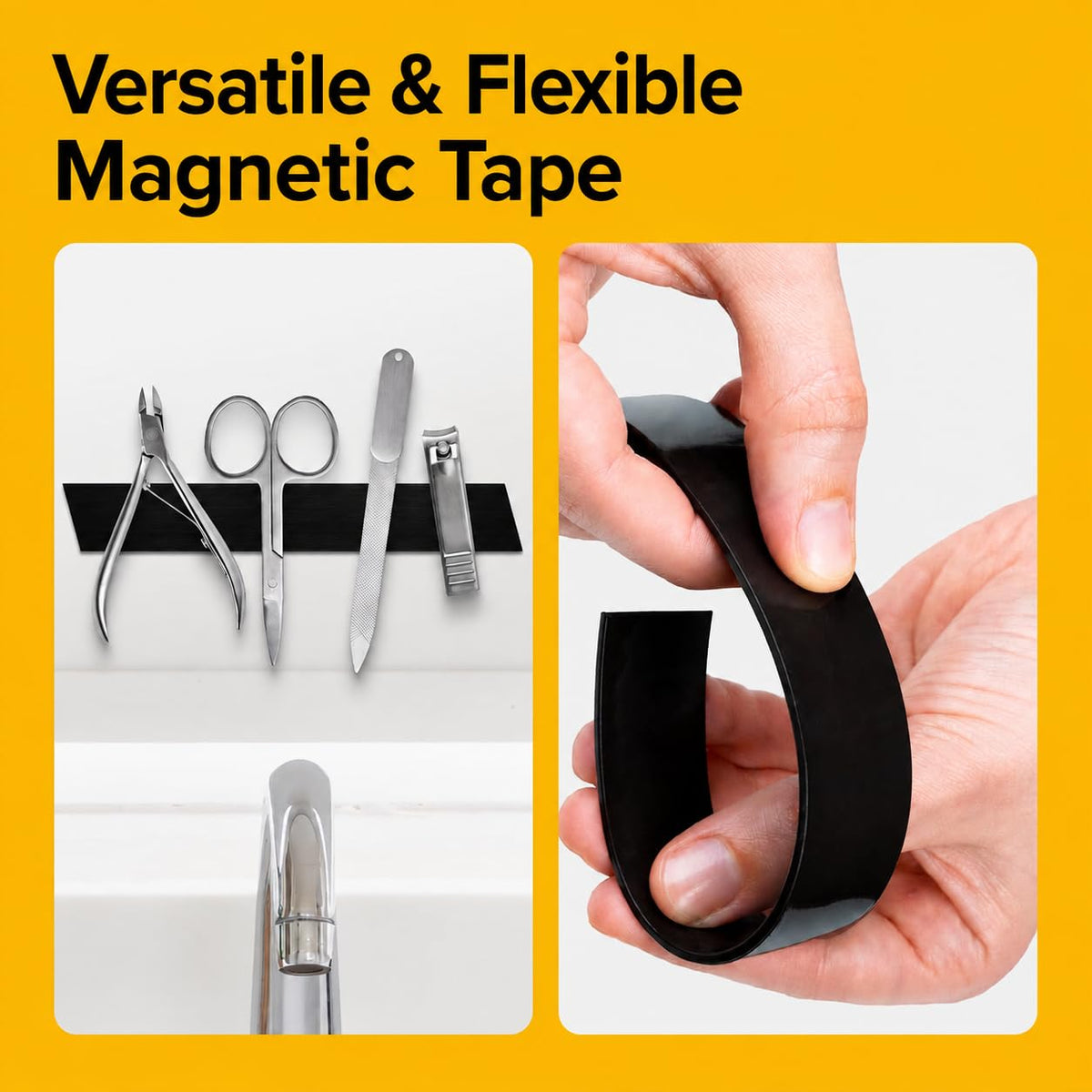 Super Sticky Magnetic Tape for DIY & Crafts, 20ft x 1/2in (6m x 1.25cm)