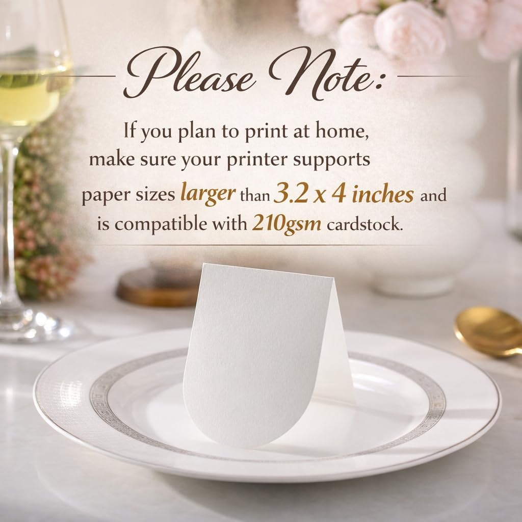 50 Pcs Arch Place Cards, 3.2" x 4" Small Table Cards, Table Setting, Tent Cards, Name Cards for Dinner, Party, Event, Catering, Table (50 Pcs Arch)