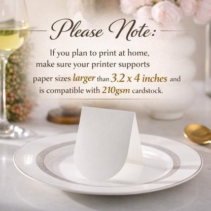 50 Pcs Arch Place Cards, 3.2" x 4" Small Table Cards, Table Setting, Tent Cards, Name Cards for Dinner, Party, Event, Catering, Table (50 Pcs Arch)