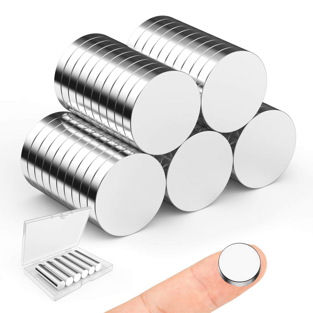 Magnets, 8 Different Sizes Small Round Magnetic 600 Pack