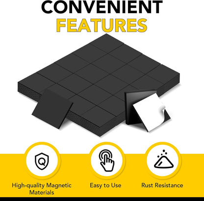 DIYMAG Magnets with Adhesive Backing 300Pcs Squares 0.8 x 0.04inch