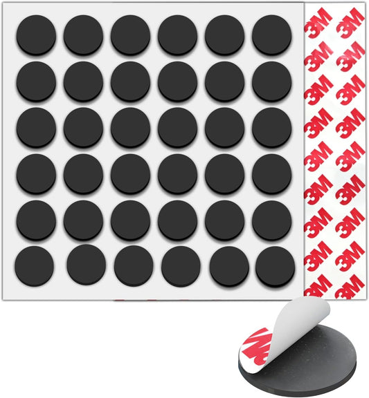 36Pack, Round Magnets Dots Peel and Stick, (Diameter 0.8" x 0.08" Thick) Precut Magnetic Tapes with Adhesive Backing, Circle Flexible Magnets for DIY, Art Projects, whiteboards & Fridge