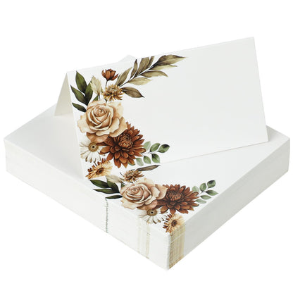 Uniclife 60 Pcs Floral Place Cards for Wedding Buffet Tables