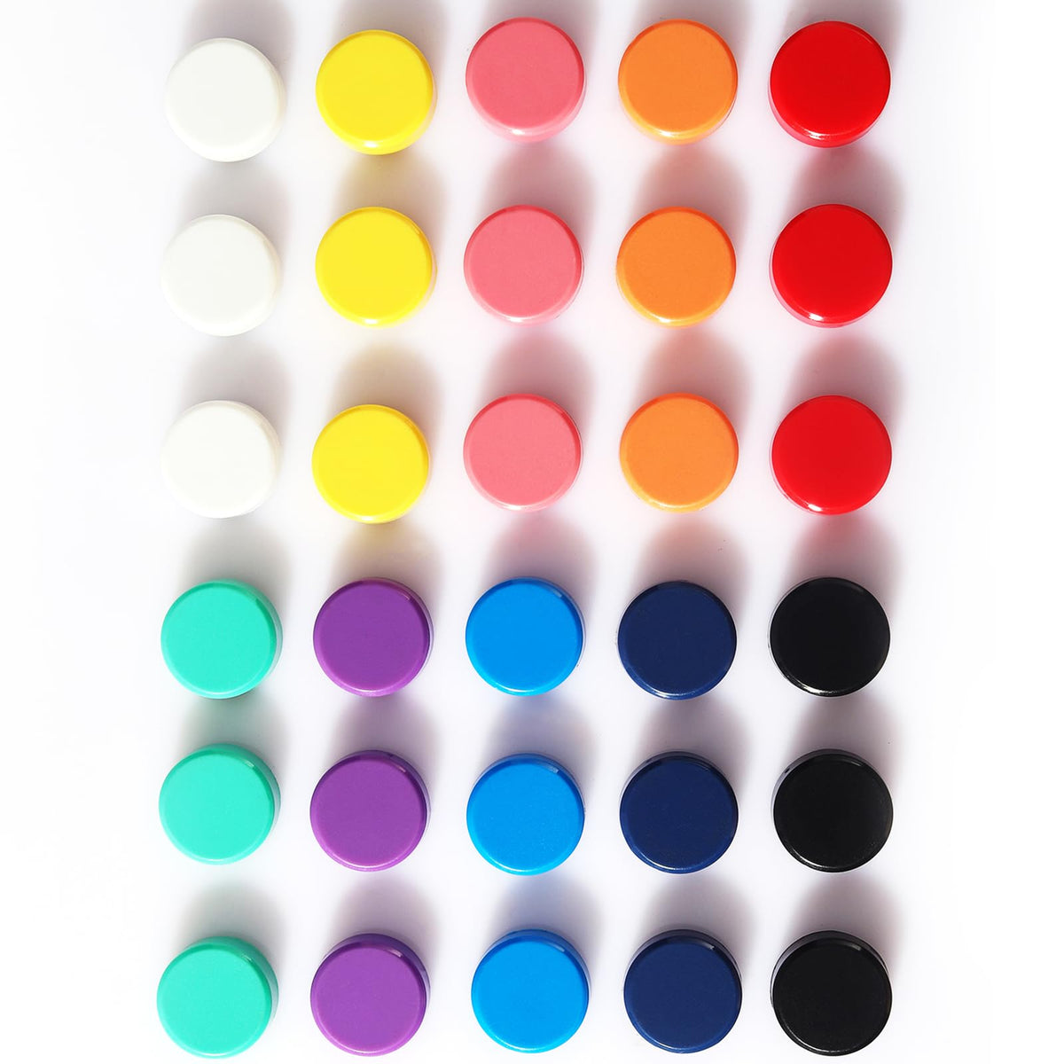 Fridge Magnet 20 Pack 10 Colors Strong for Whiteboard, Locker & Map