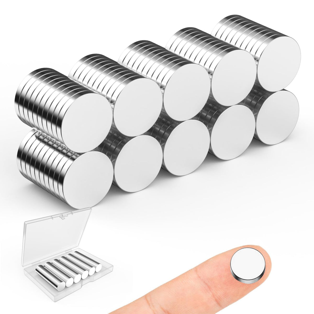 Magnets, 8 Different Sizes Small Round Magnetic 600 Pack