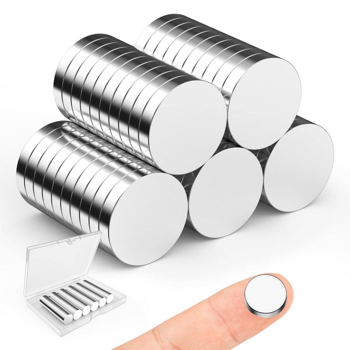 Magnets, 8 Different Sizes Small Round Magnetic 600 Pack