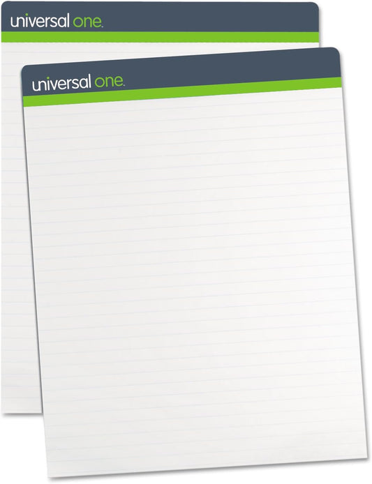 Universal 45602 Sugarcane Based Easel Pads, 1 Inch Rule, 27 x 34, White, 50 Sheets (Pack of 2 Pads)