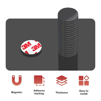Small Magnets with Adhesive Backing for Crafts,Self Sticky Magnetic Sticker,Round Adhesive Dot Magnets for Classroom (36Pcs Circle 3/4 X 0.08 Rubber Magnets)
