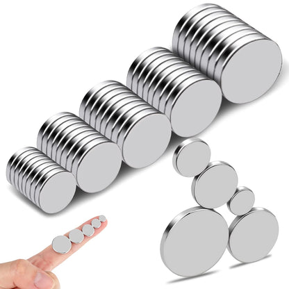 DIYMAG Small Rare Earth Magnets, 40 Pack, 5 Sizes - Neodymium Magnets for Refrigerator, DIY, Crafts, Kitchen & Office