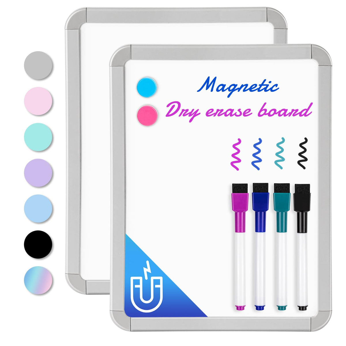 VUSIGN Magnetic Dry Erase Board, 8.5 x 11 Inches White Board, Pink