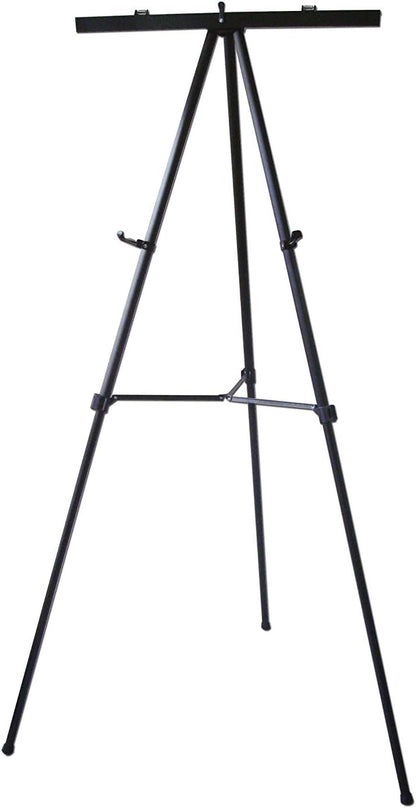 Pack of 4-Lightweight Aluminum Flip-Chart Presentation Easel, Black (4 Pack)