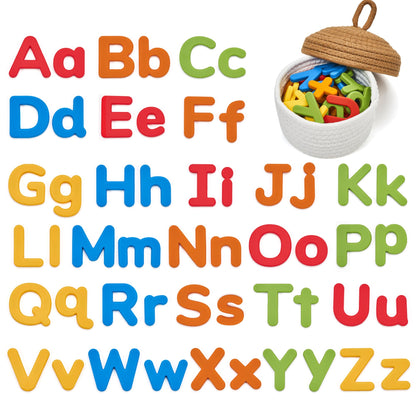 JoyCat Soft Silicone Magnetic Alphabet Letters, 26 Uppercase (Muted Color)