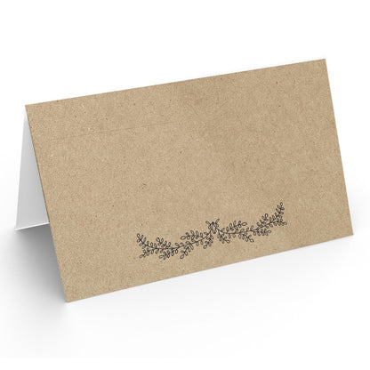Printed Party Table Place Cards for All Occasions and Events, Set of 25 (Elegant Branch)