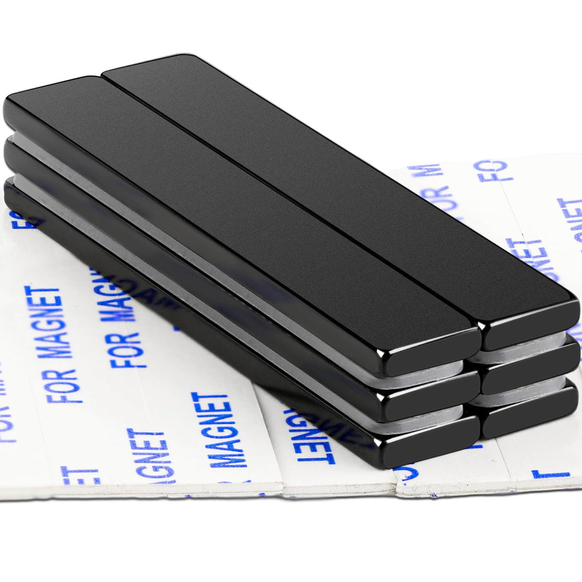 DIYMAG Strong Magnets, 12 Pack Neodymium Magnetic Strips Adhensive Backing