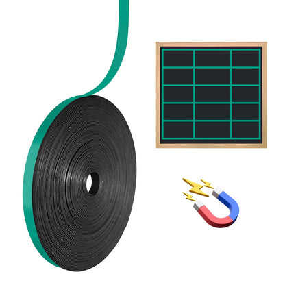 Magnetic Whiteboard Tape for Office,Fine Line Gridding Tape - 1/5 in x 40 yd x 24 mil,High Energy Thin Strip Magnets,Black 120 Feet