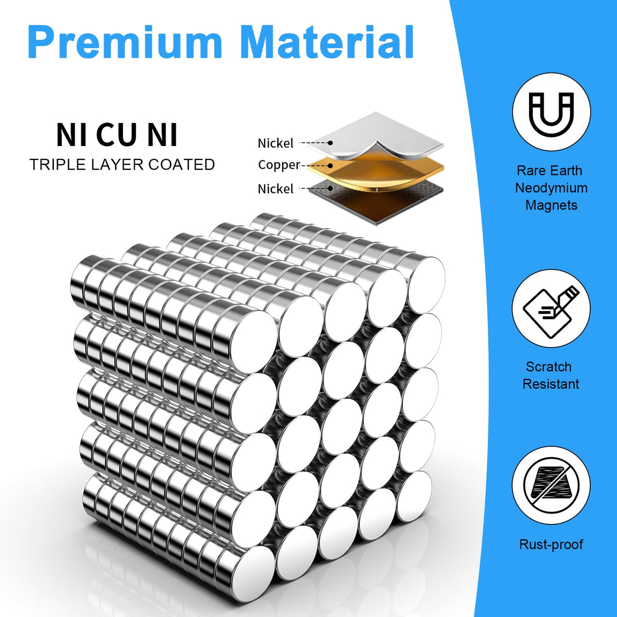 Magnets for Crafts, 5x2mm Small Round Magnetic 250 Pack