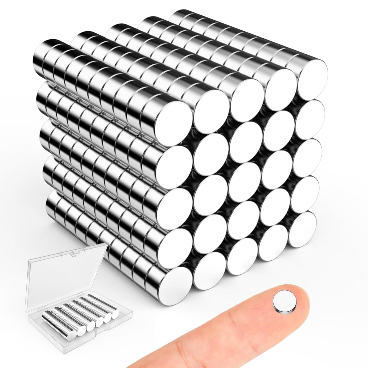 Magnets for Crafts, 5x2mm Small Round Magnetic 250 Pack