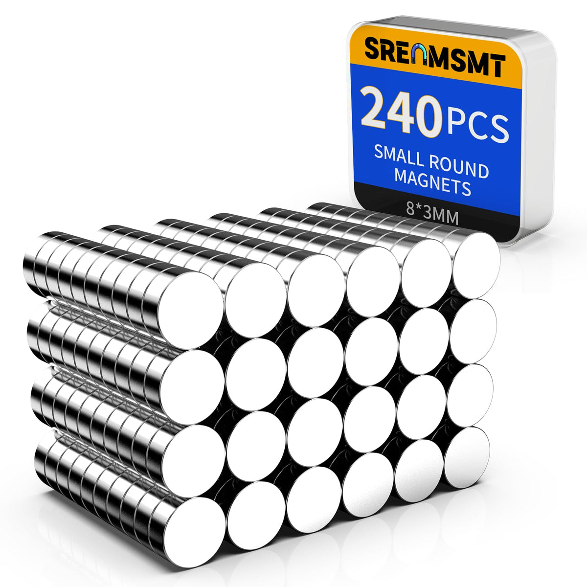 Small Magnets, 7 Sizes Neodymium Magnets for Crafts, 290 Pack