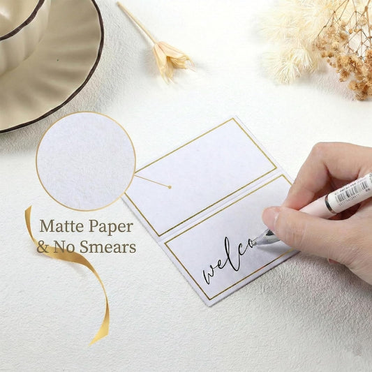 120 Pcs Place Cards for Table Setting - Folded Name Cards 2 x 3.5 Inch
