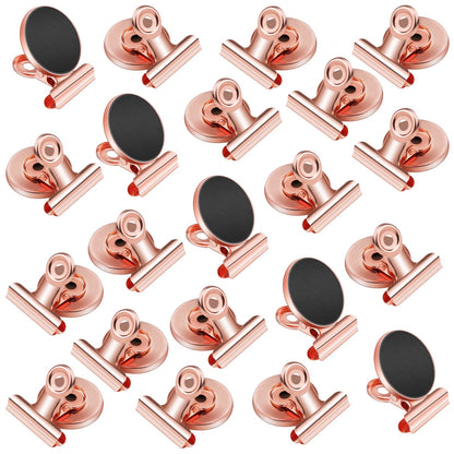VNDUEEY 20 Pack Fridge Magnets Refrigerator Magnets, Strong Magnetic Clips Heavy Duty, Magnet Clips for Whiteboard, Magnets for Fridge Locker Office Accessories (Silver)