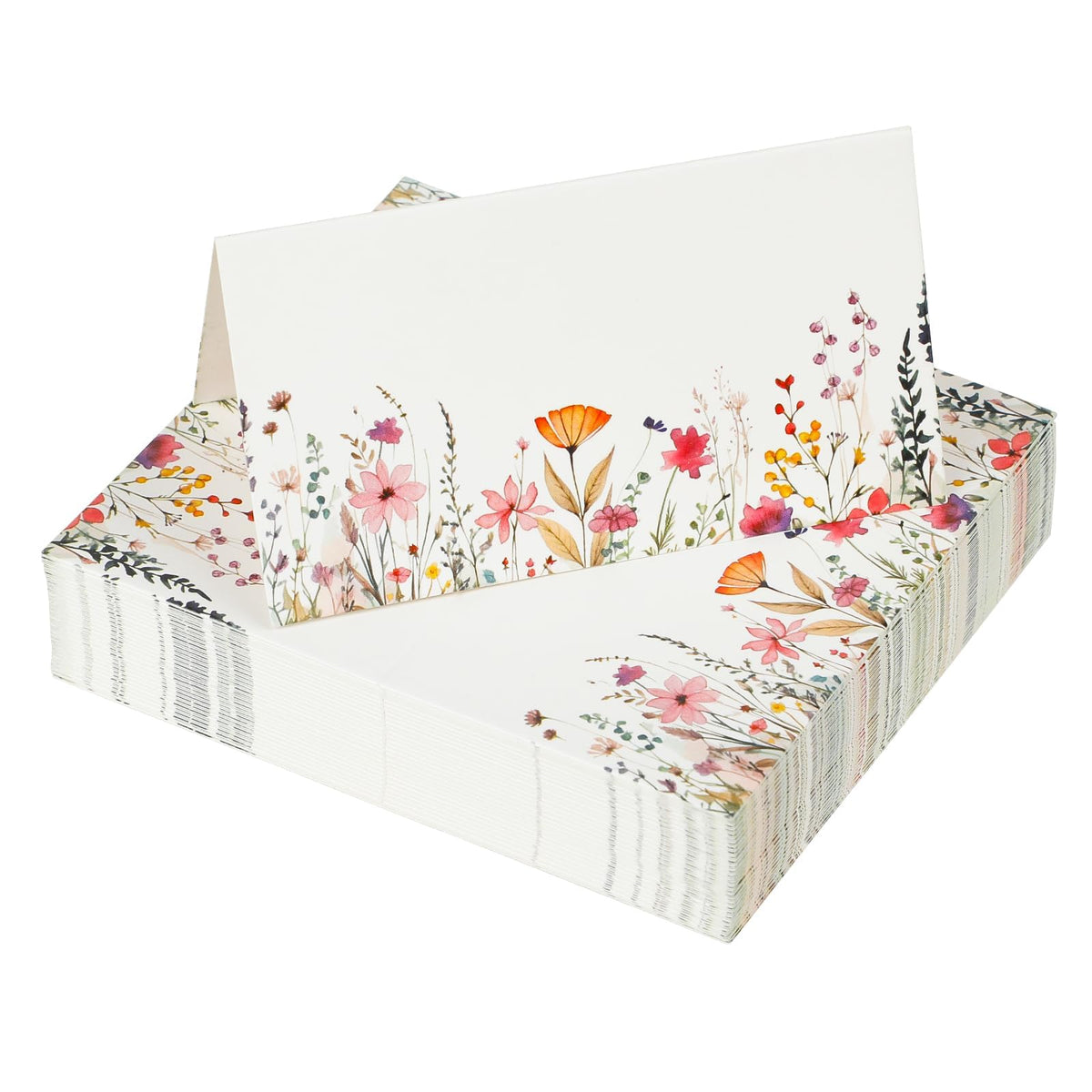 Uniclife 60 Pcs Floral Place Cards for Wedding Buffet Tables