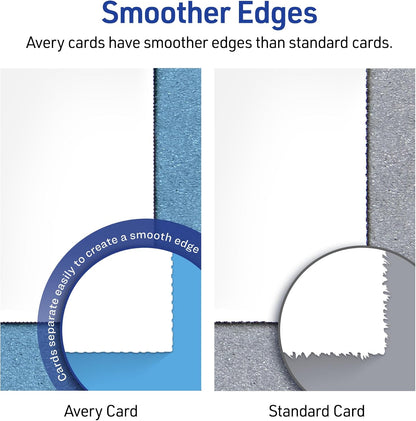 Avery Printable Tent Cards, 3.5" x 11", Matte White, 50 Place Cards