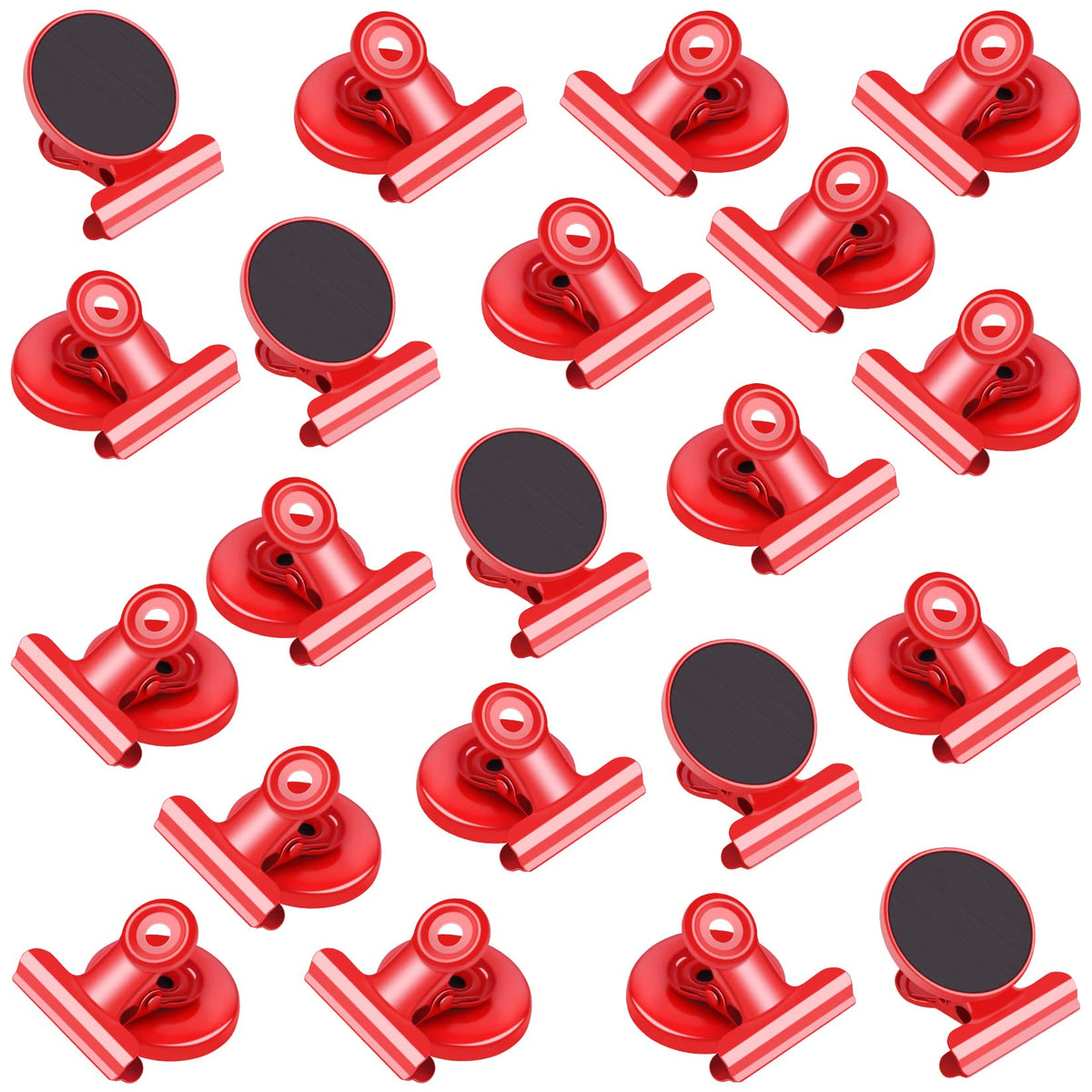VNDUEEY 20 Pack Fridge Magnets Refrigerator Magnets, Strong Magnetic Clips Heavy Duty, Magnet Clips for Whiteboard, Magnets for Fridge Locker Office Accessories (Silver)