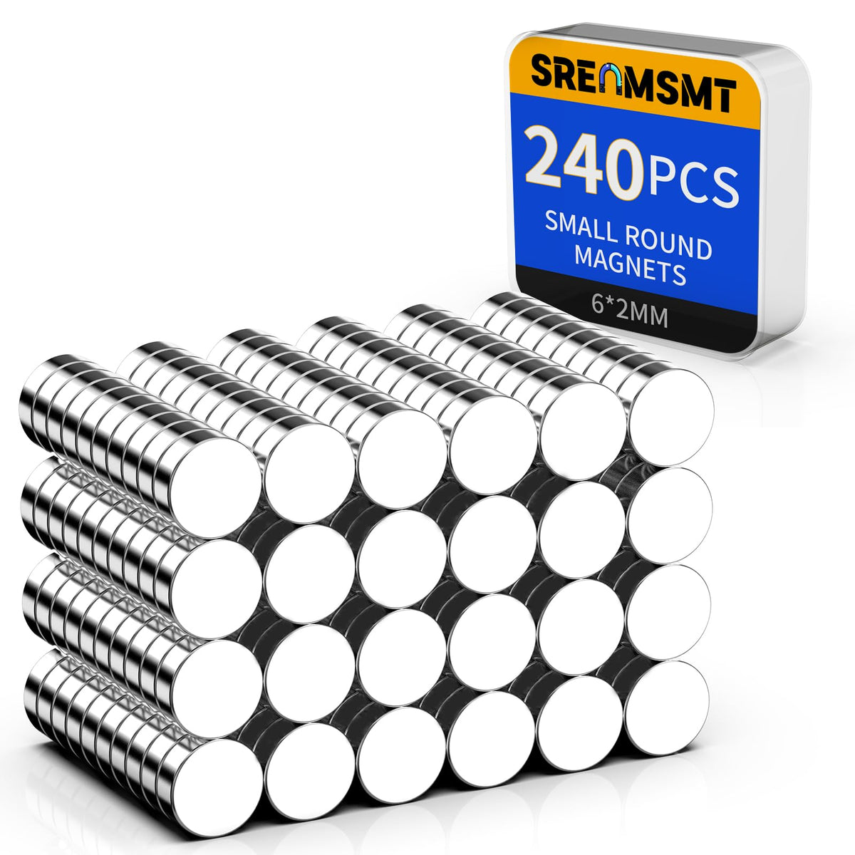 Small Magnets, 7 Sizes Neodymium Magnets for Crafts, 290 Pack