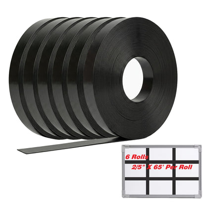 Magnetic Whiteboard Tape for Office,Fine Line Gridding Tape - 1/5 in x 40 yd x 24 mil,High Energy Thin Strip Magnets,Black 120 Feet