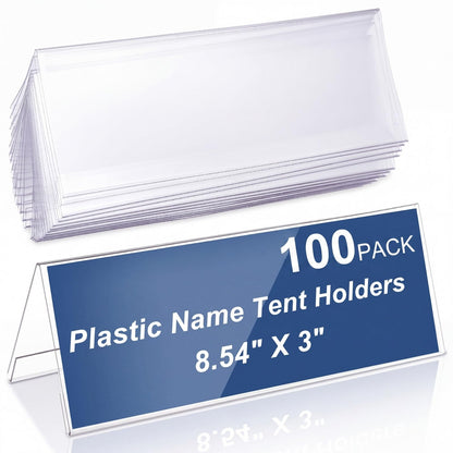 15 Pieces Acrylic Name Plate for Desk, 11" X 4.25" Name Tent for Meeting